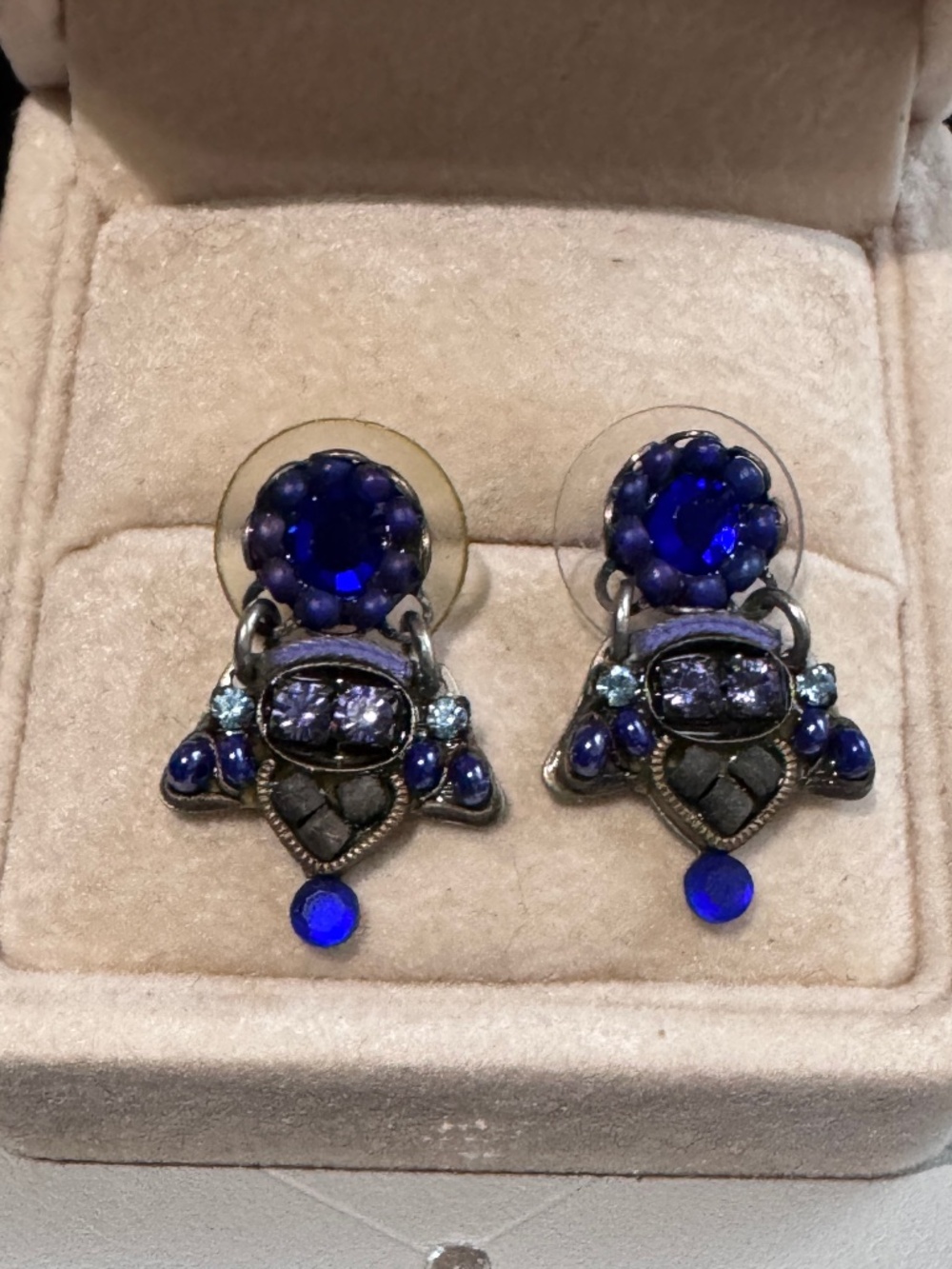 ✨ AYALA BAR STATEMENT EARRINGS | Cobalt Blue • Artisanal • Collector-Worthy